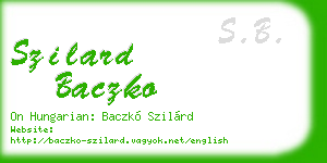 szilard baczko business card