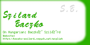 szilard baczko business card